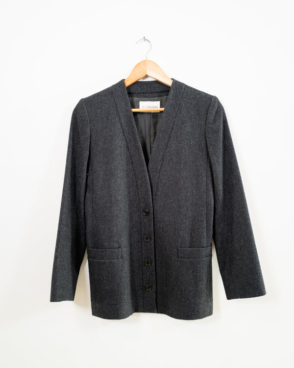 Vintage Charcoal Gray Blazer