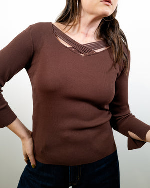 Vintage Criss Cross Neck Top