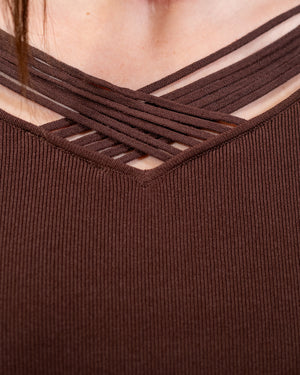 Vintage Criss Cross Neck Top