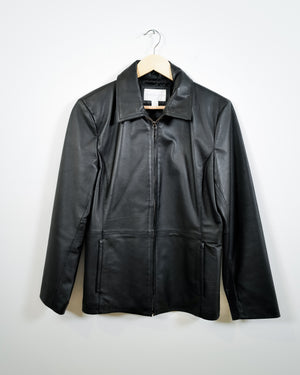 Vintage Leather Zip Jacket