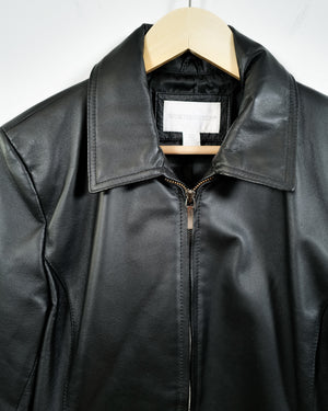 Vintage Leather Zip Jacket