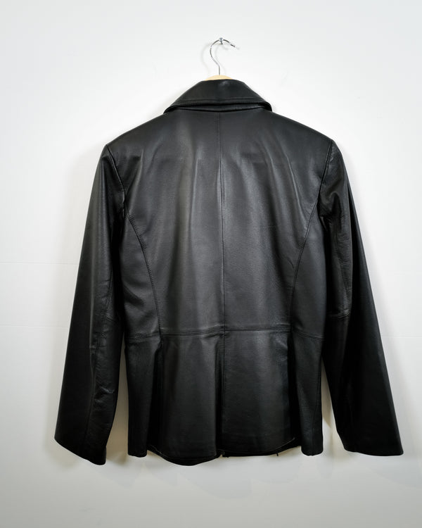 Vintage Leather Zip Jacket