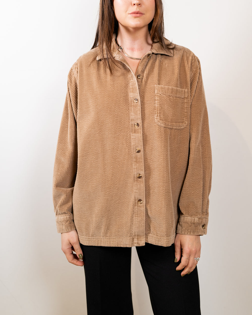 Vintage Corduroy L.L. Bean Shirt - Tan