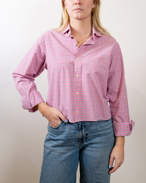 Reworked Vintage Ralph Lauren Cropped Shirt - Pink