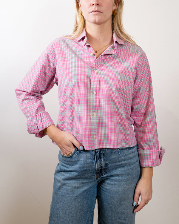 Reworked Vintage Ralph Lauren Cropped Shirt - Pink