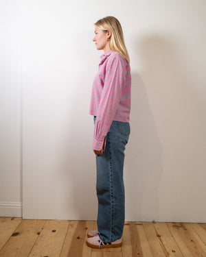 Reworked Vintage Ralph Lauren Cropped Shirt - Pink