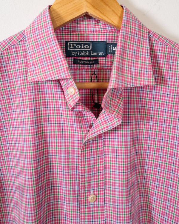 Reworked Vintage Ralph Lauren Cropped Shirt - Pink