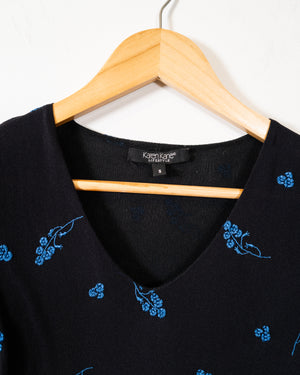 Y2k Black Floral Top