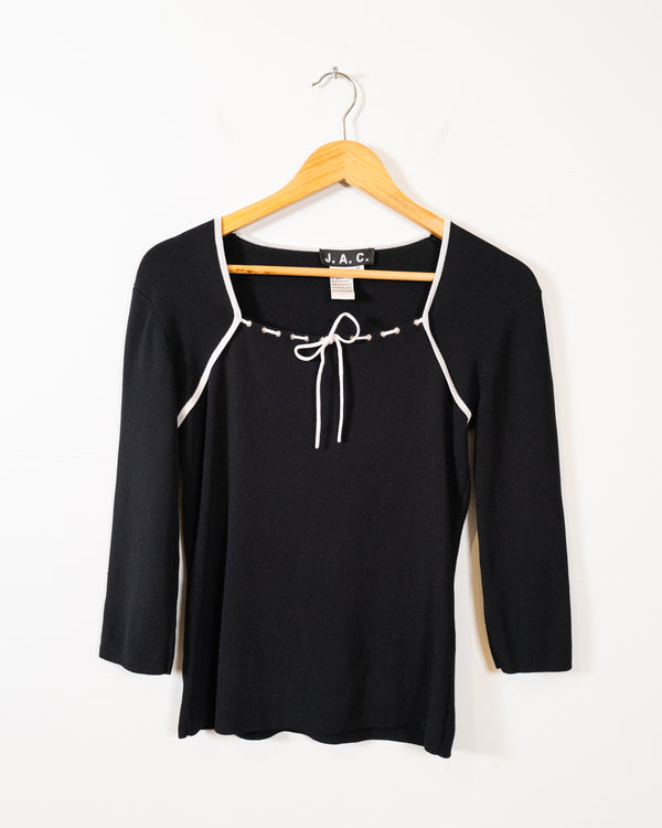 Vintage Knit Bow Top