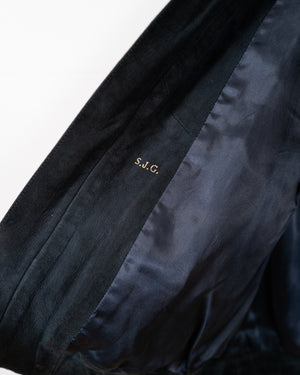 Black Suede Bomber