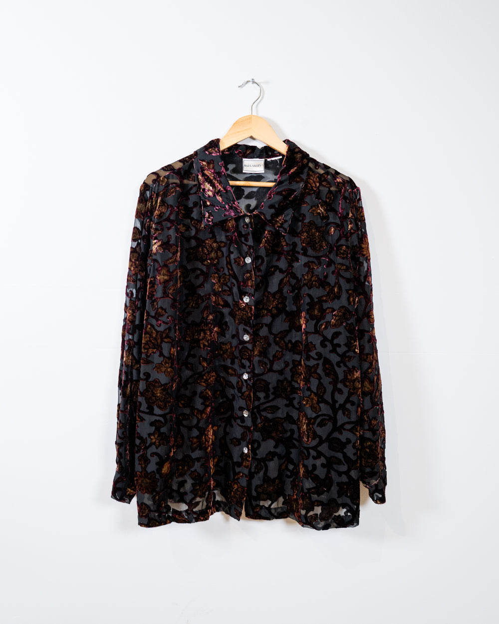 Vintage Floral Velvet Top