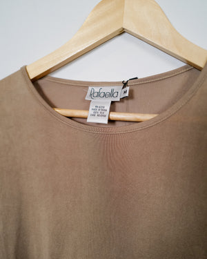 Vintage Taupe Silk Long Sleeve