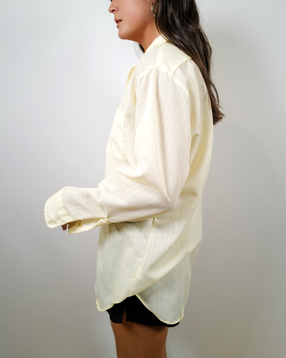 Vintage Butter Yellow Mens Shirt