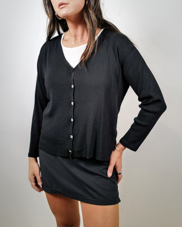 Vintage Black Cardigan