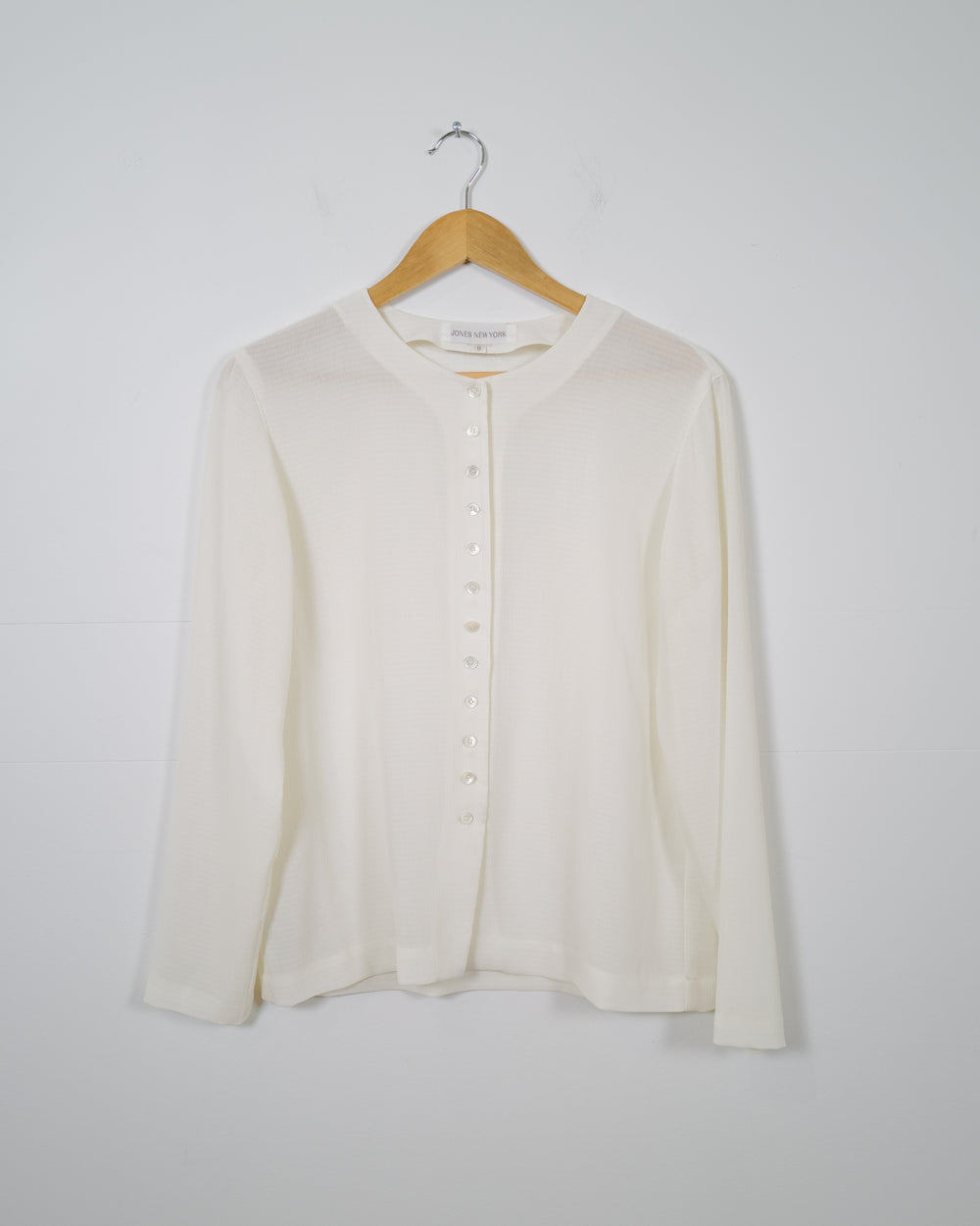 Vintage Button White Blouse