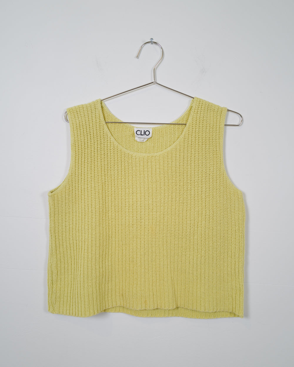 Vintage Light Chartreuse Cotton Top
