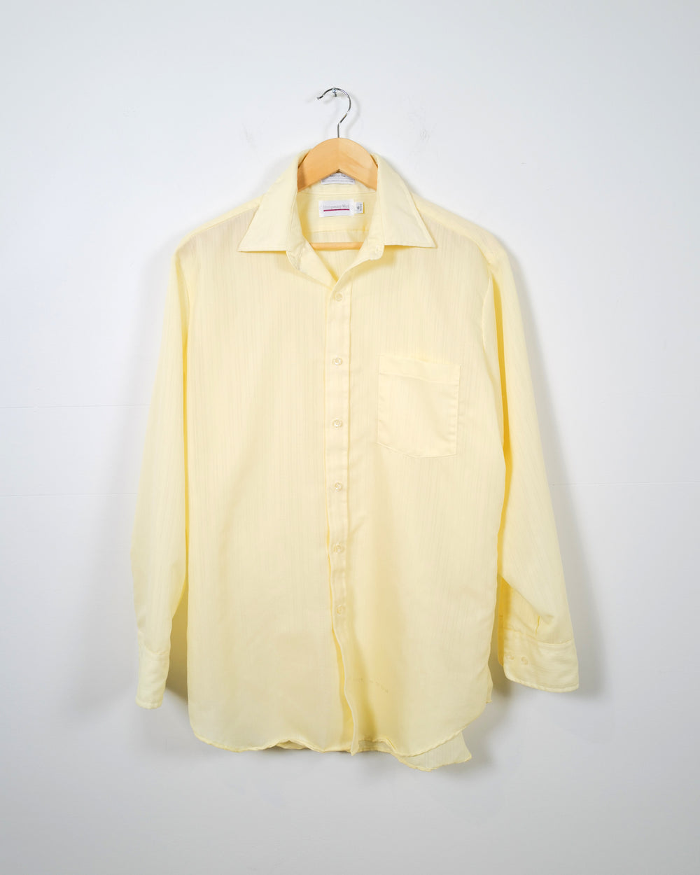 Vintage Butter Yellow Mens Shirt