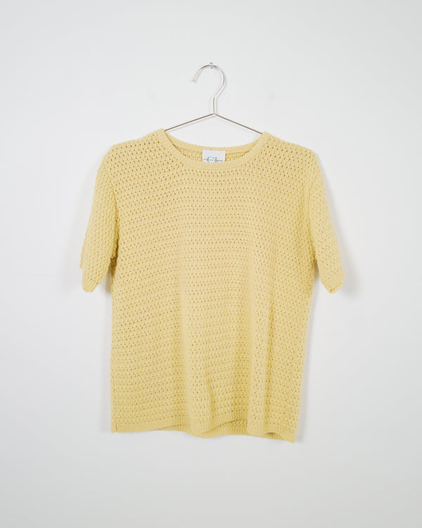 Vintage Butter Yellow Knit Top