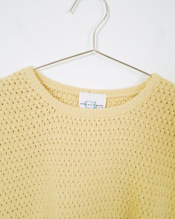 Vintage Butter Yellow Knit Top
