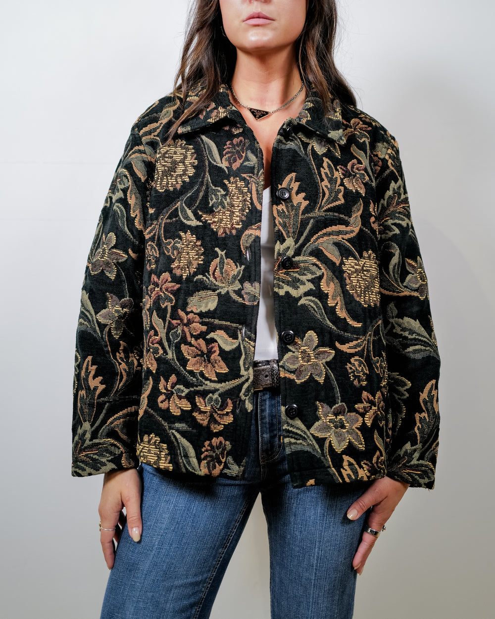 Vintage Tapestry Print Jacket