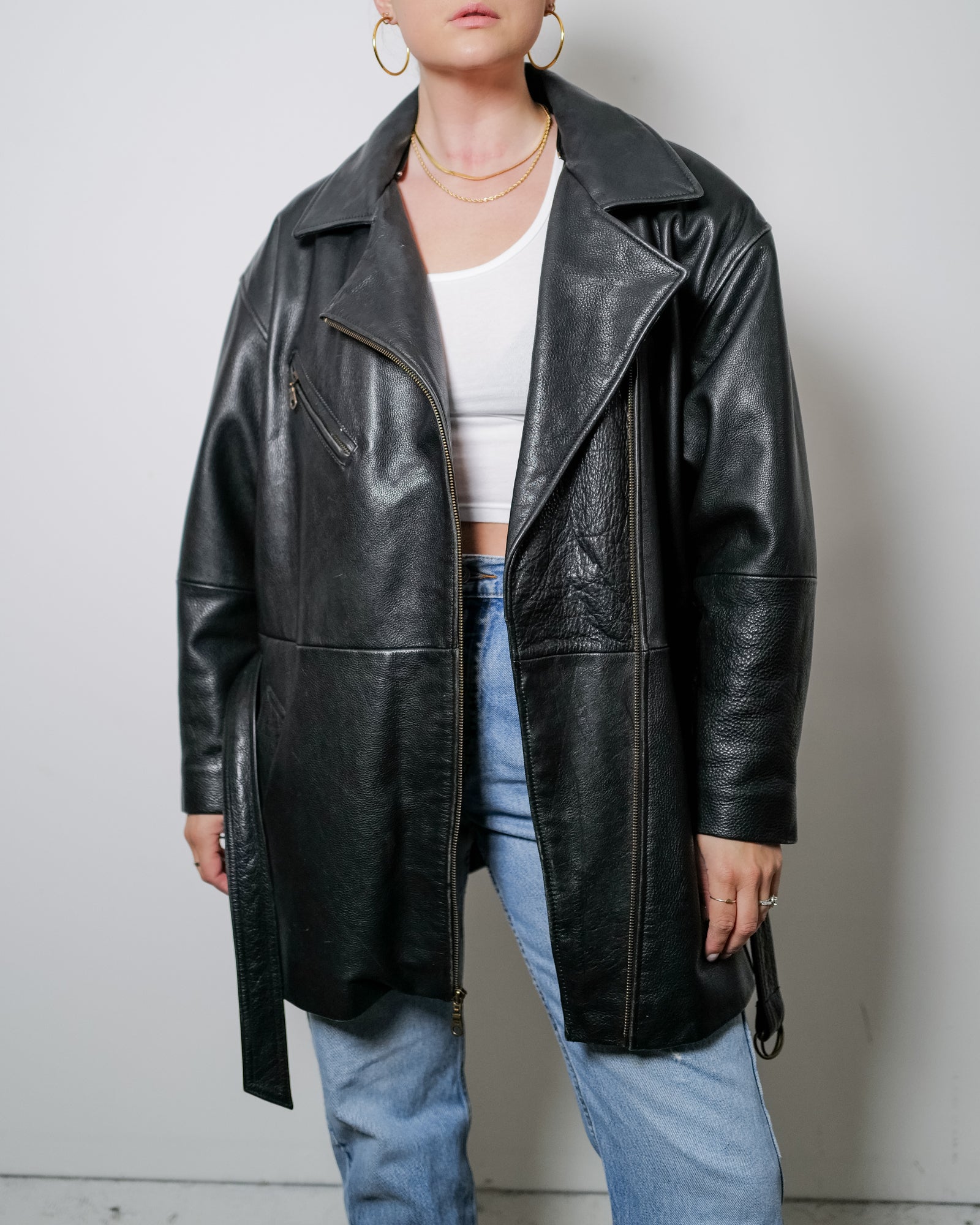 Vintage Wilson's Leather Tie Jacket - Size XL
