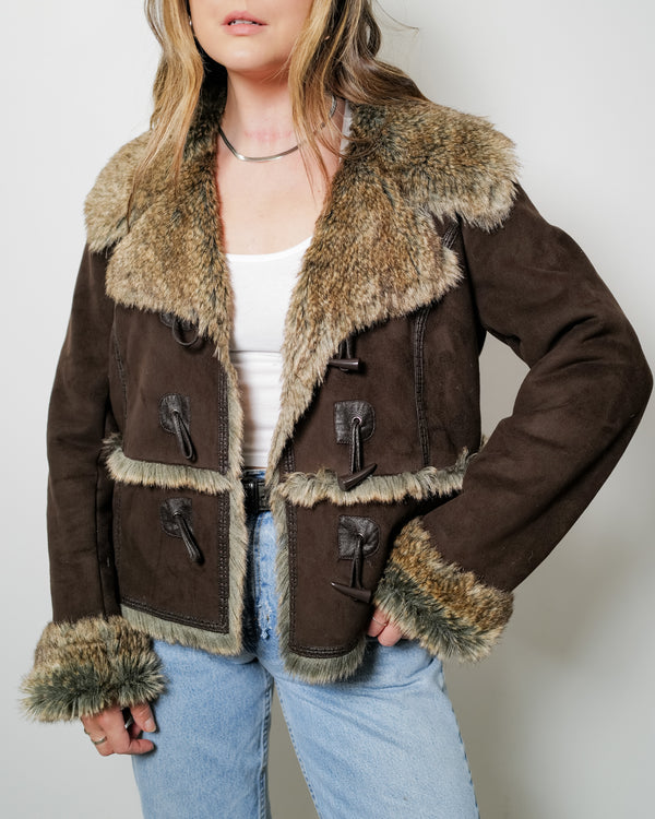 Faux Fur Jacket - Large