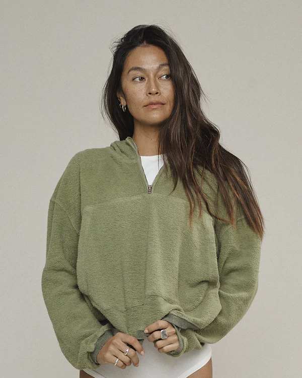Heathered Osprey Cropped Sweatshirt