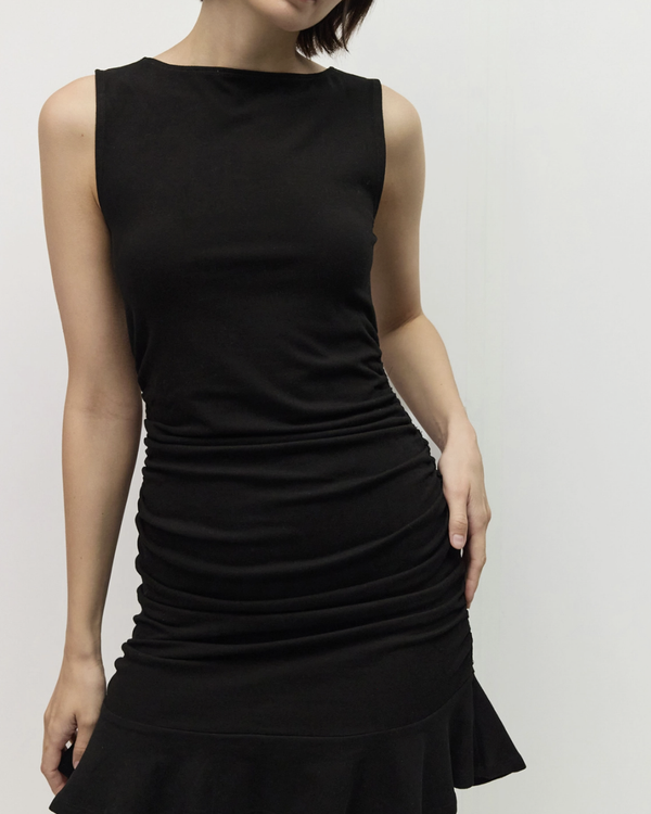 Ruched Waist Mini Dress