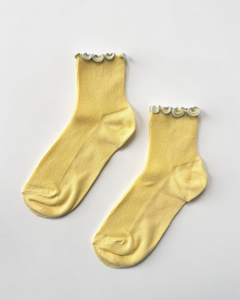 The Petite Ruffled Modal Socks