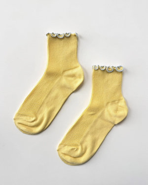 The Petite Ruffled Modal Socks