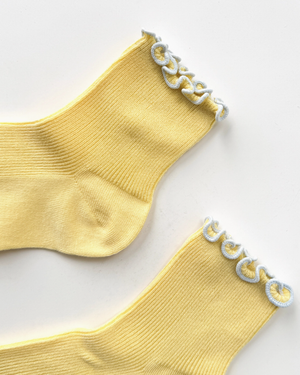The Petite Ruffled Modal Socks