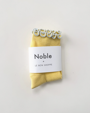 The Petite Ruffled Modal Socks