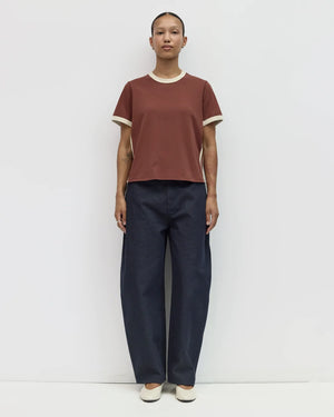 The Cait Top - Brown/Cream