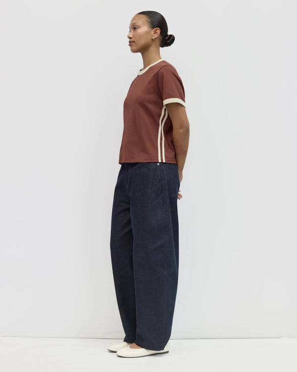 The Cait Top - Brown/Cream