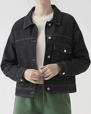 Pinstripe Twill Jacket