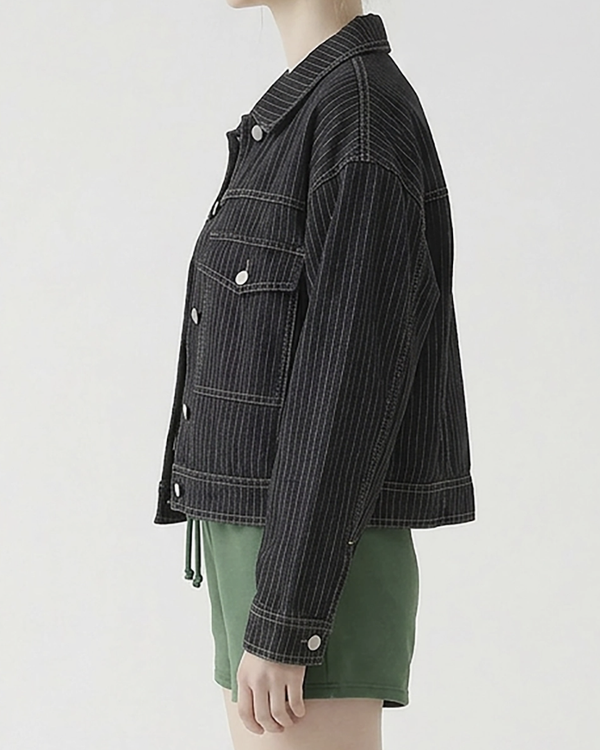 Pinstripe Twill Jacket