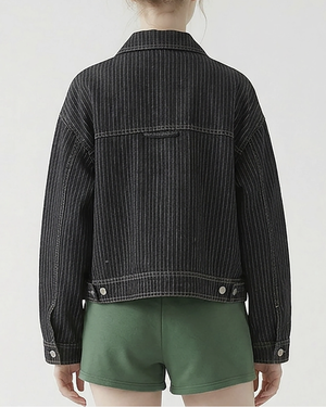 Pinstripe Twill Jacket