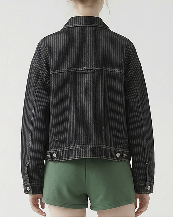 Pinstripe Twill Jacket