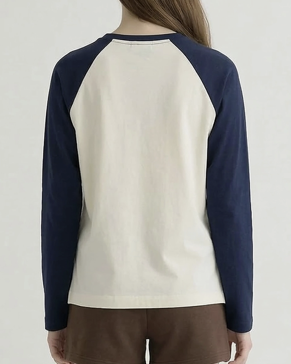 The Long Sleeve Ragland Tee - Navy