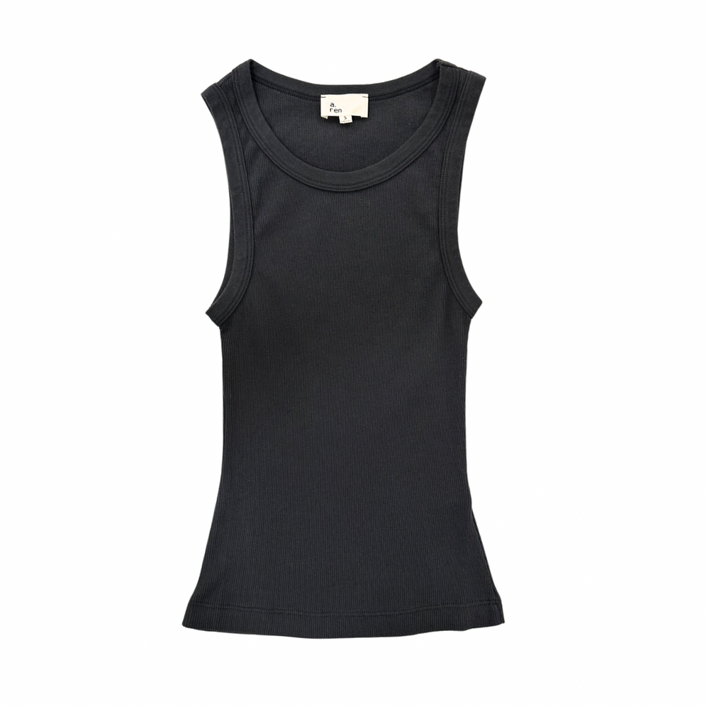 Knit Organic Cotton Top - Washed Black