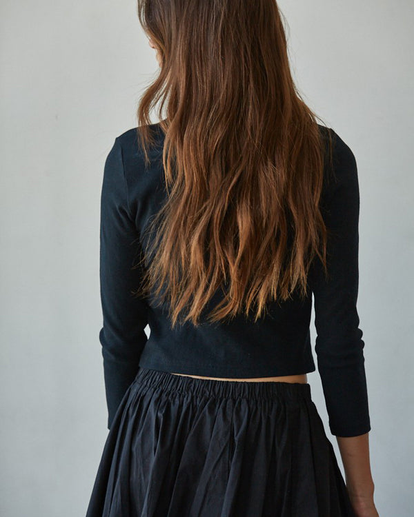 Ribbed Sleeve Cardigan