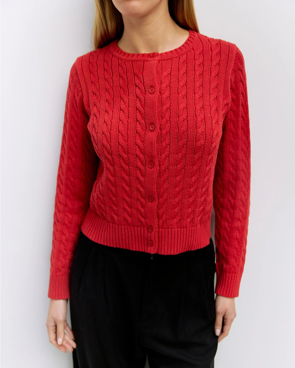 The Cotton Cable Knit Cardigan