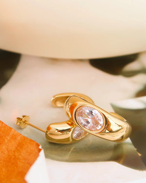 Diamond Hoop Earring