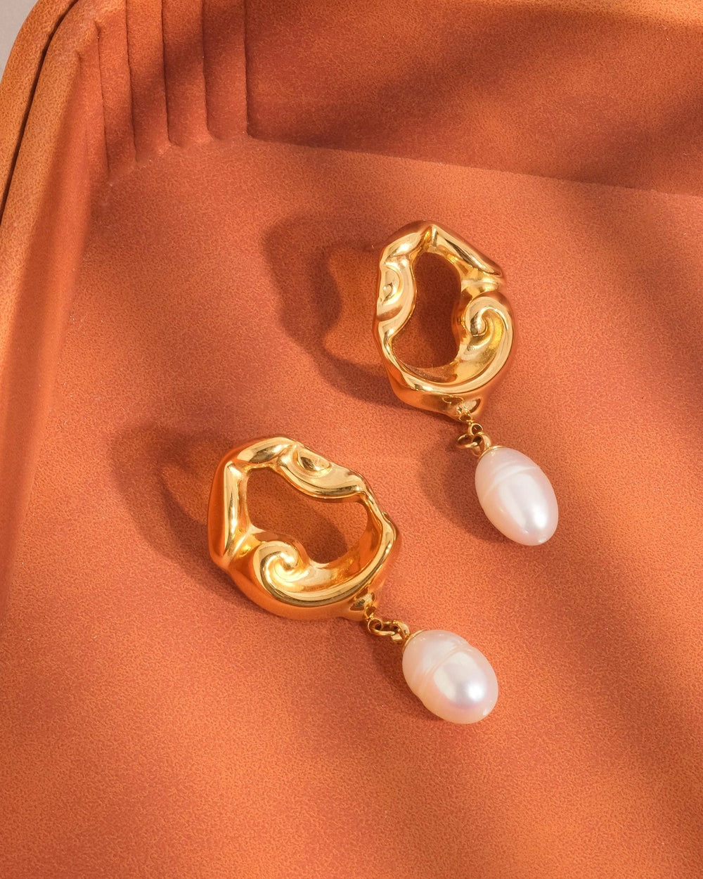 Abstract Pearl Earring