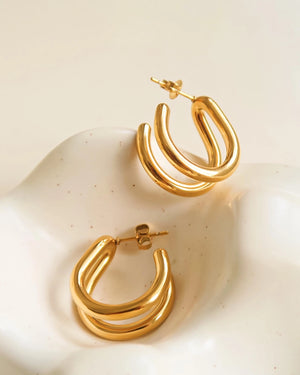 Lucille Double C Hoop Earring