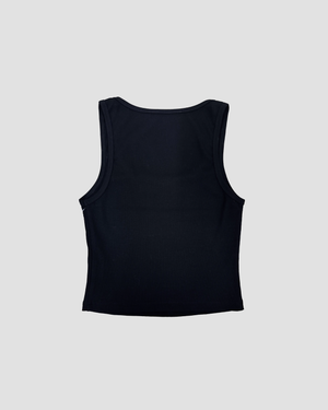 Cropped Square Neck Sleeveless Top