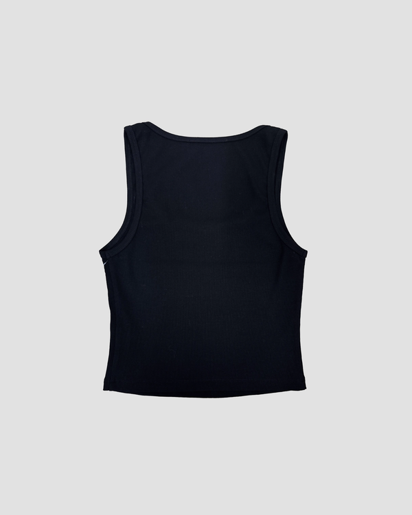 Cropped Square Neck Sleeveless Top