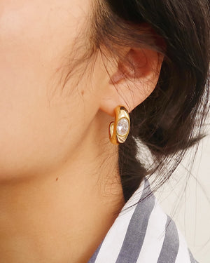 Diamond Hoop Earring