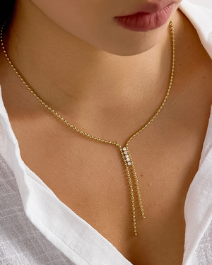 Gold Lariat Necklace