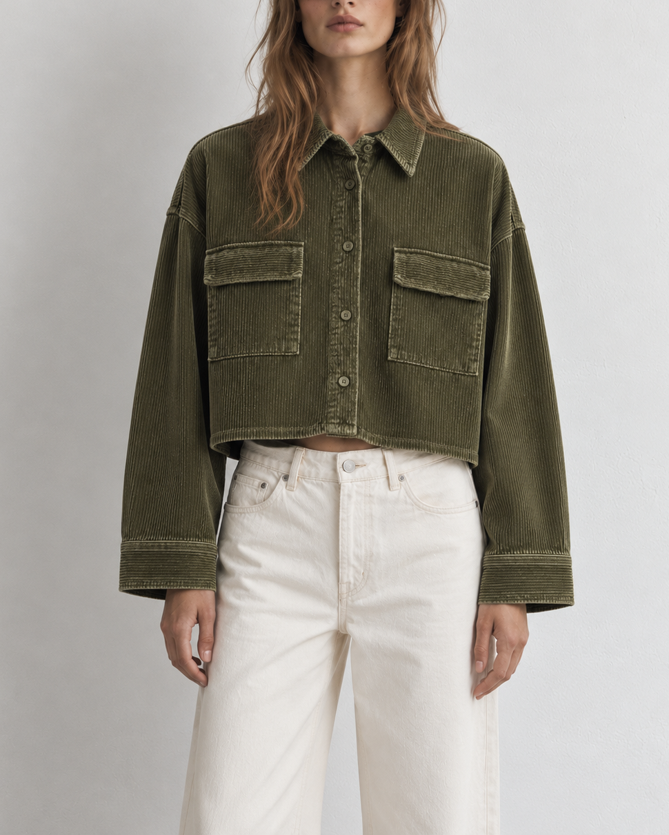 Corduroy Cropped Shirt